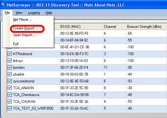 NetSurveyor 802.11 Network Discovery Tool